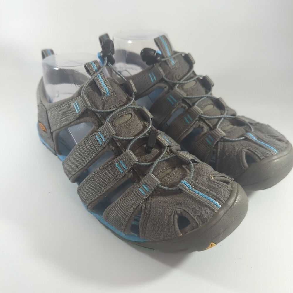 KEEN Clearwater Waterproof Sandals Women's Size 8.5 Tan Blue Slip On Shoes Eu39